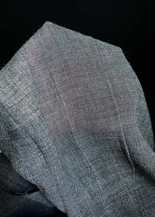 Wool Viscose Gauze, Charcoal Grey
