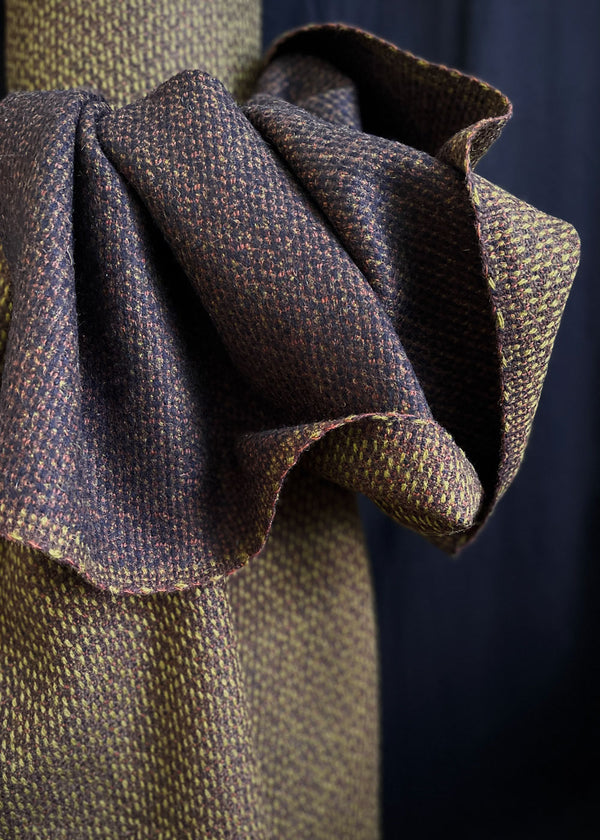 Yorkshire Tweed Coating - Green + Brown Fleck