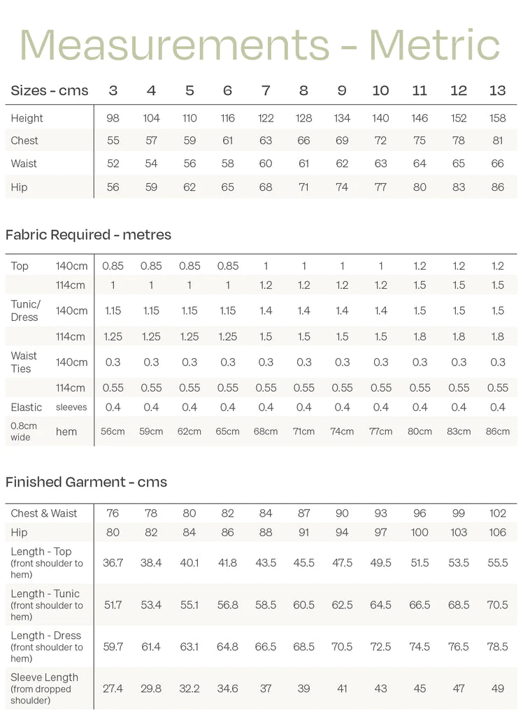 Papercut Patterns, Array Dress &amp; Top KIDS
