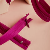 YKK - Atelier Brunette Invisible Zip. Dahlia Pink