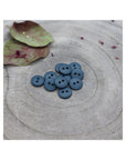 Classic Matt Buttons - River Blue. 10mm, 12mm, 15mm.