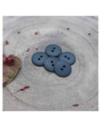 Classic Matt Buttons - River Blue. 10mm, 12mm, 15mm.