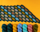 Honey Striped Scarf, by Westknits. Print Knitting Pattern