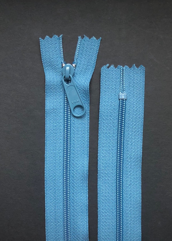 YKK Long Pull Closed End Zip, Airforce Blue