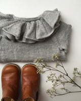 Karen's Ruffle Sweater, Petite Knit. Knitting Pattern
