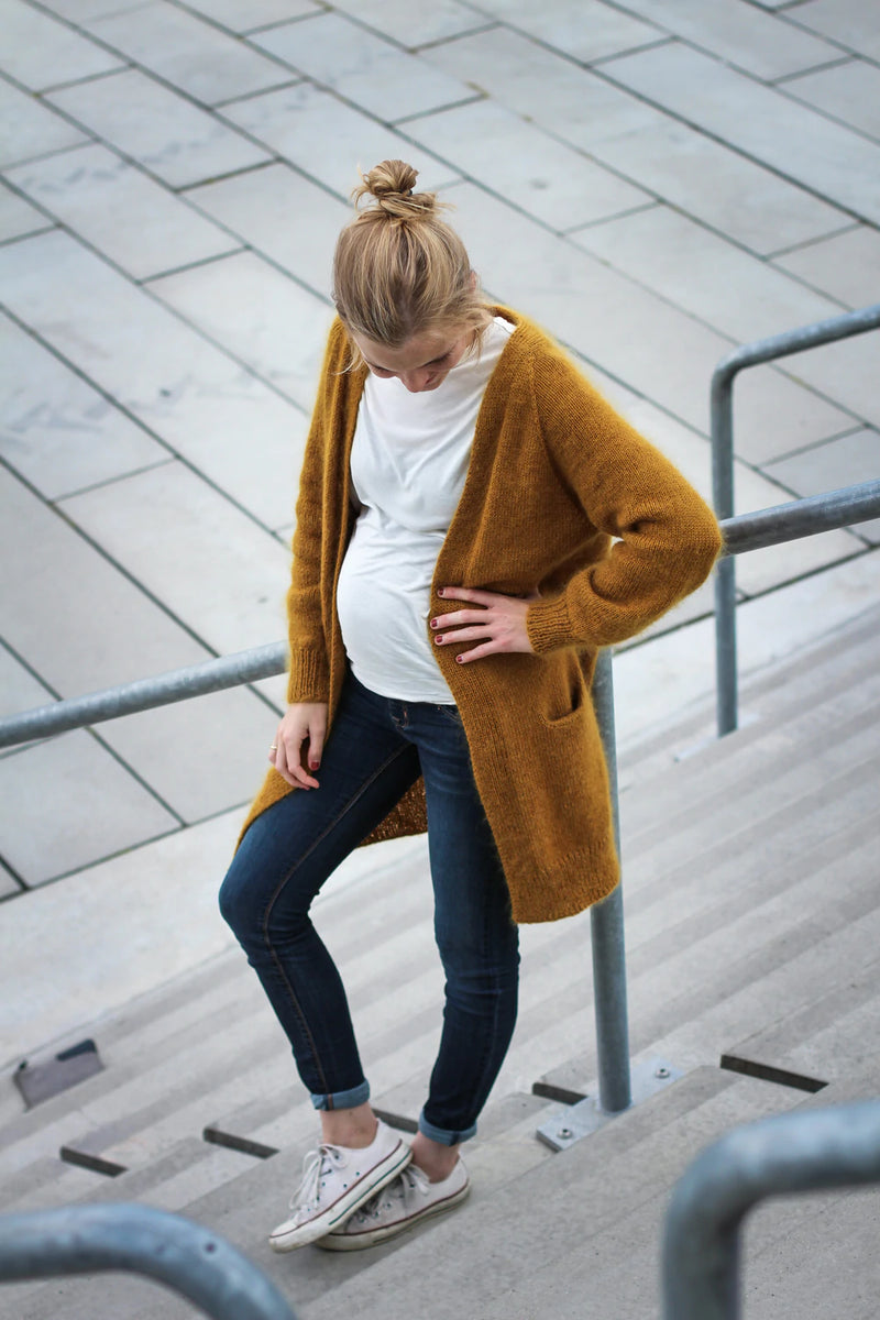 Petite knit sales no frills cardigan