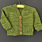 Petites Feuilles Cardigan, Frogginette. Print Knitting Pattern