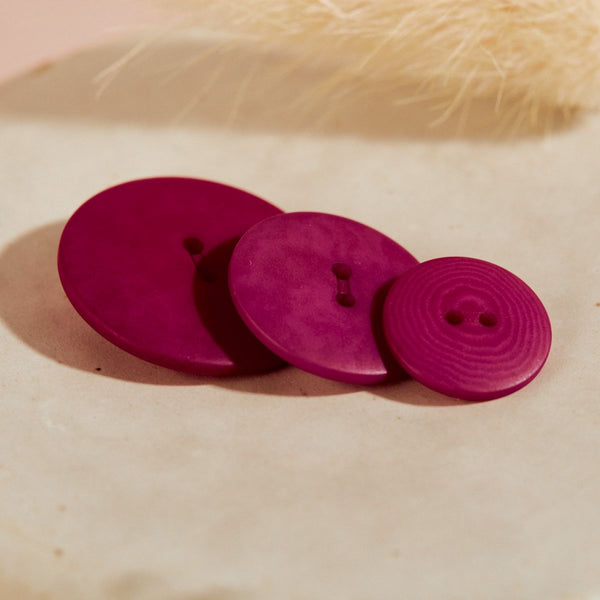 Palm Corozo Buttons - Dahlia Pink.