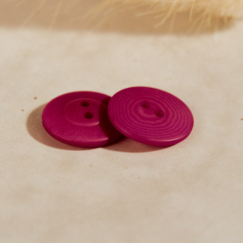 Palm Corozo Buttons - Dahlia Pink.