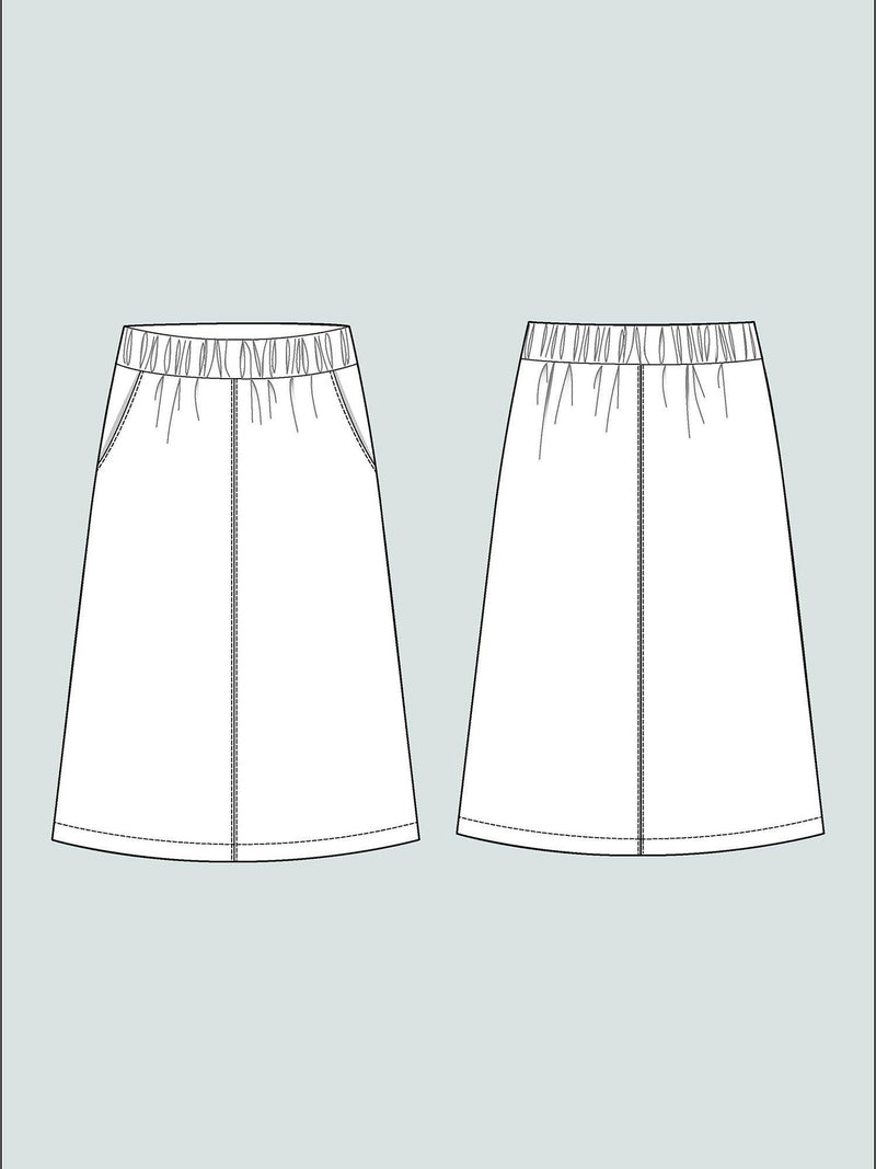 Skirt drawing by one continuous line sketch isolated vector  wall  stickers casual attire linear fashionable  myloviewcom