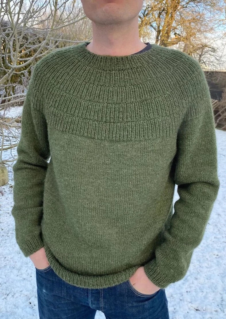 Anker's Sweater, My Boyfriend's Size, Petite Knit. Knitting Pattern
