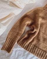 Caramel Sweater, Petite Knit. Knitting Pattern