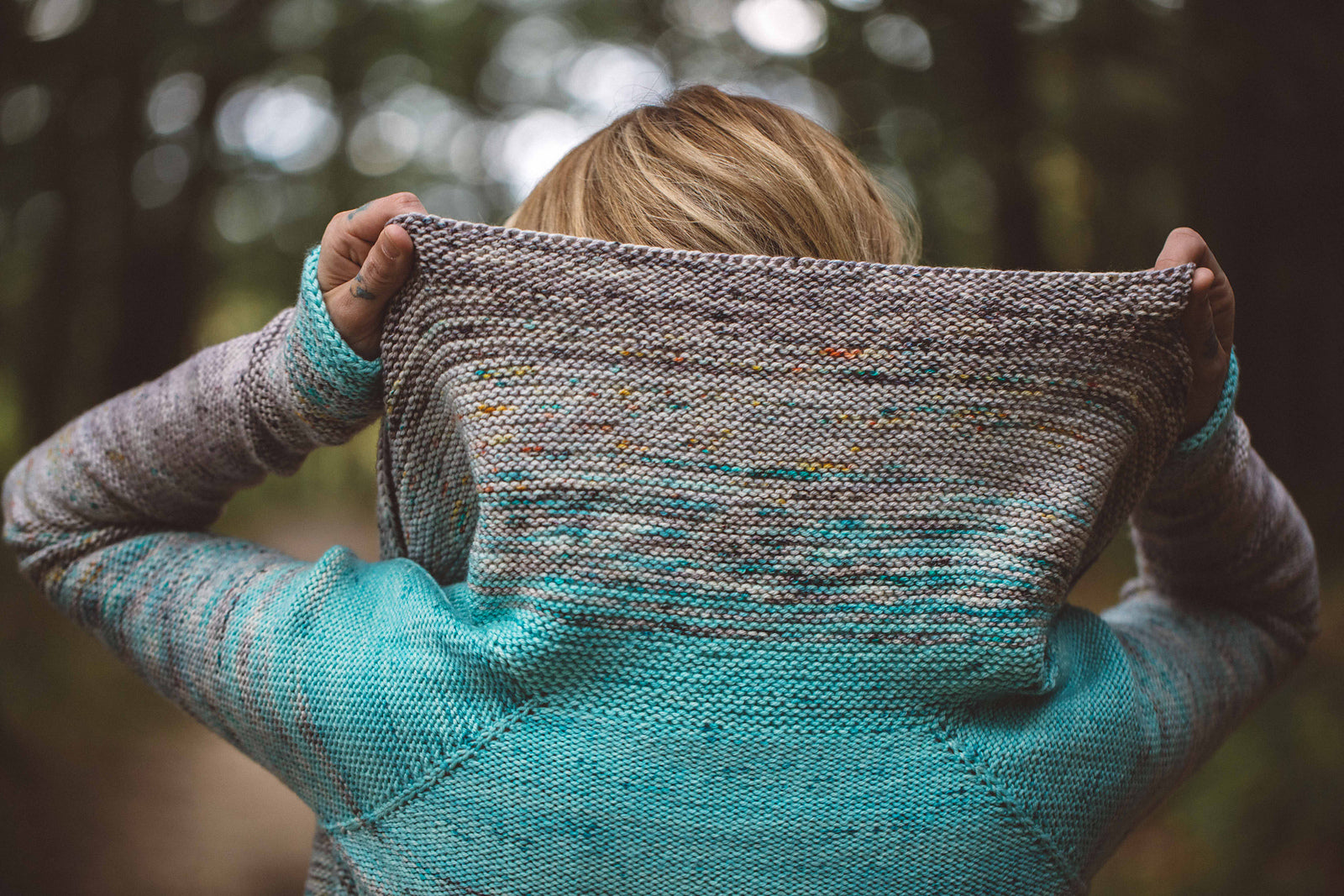 Comfort Fade Cardi, Drea Renee Knits, Print Knitting Pattern