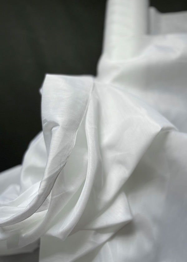 Silk Cotton Voile - White
