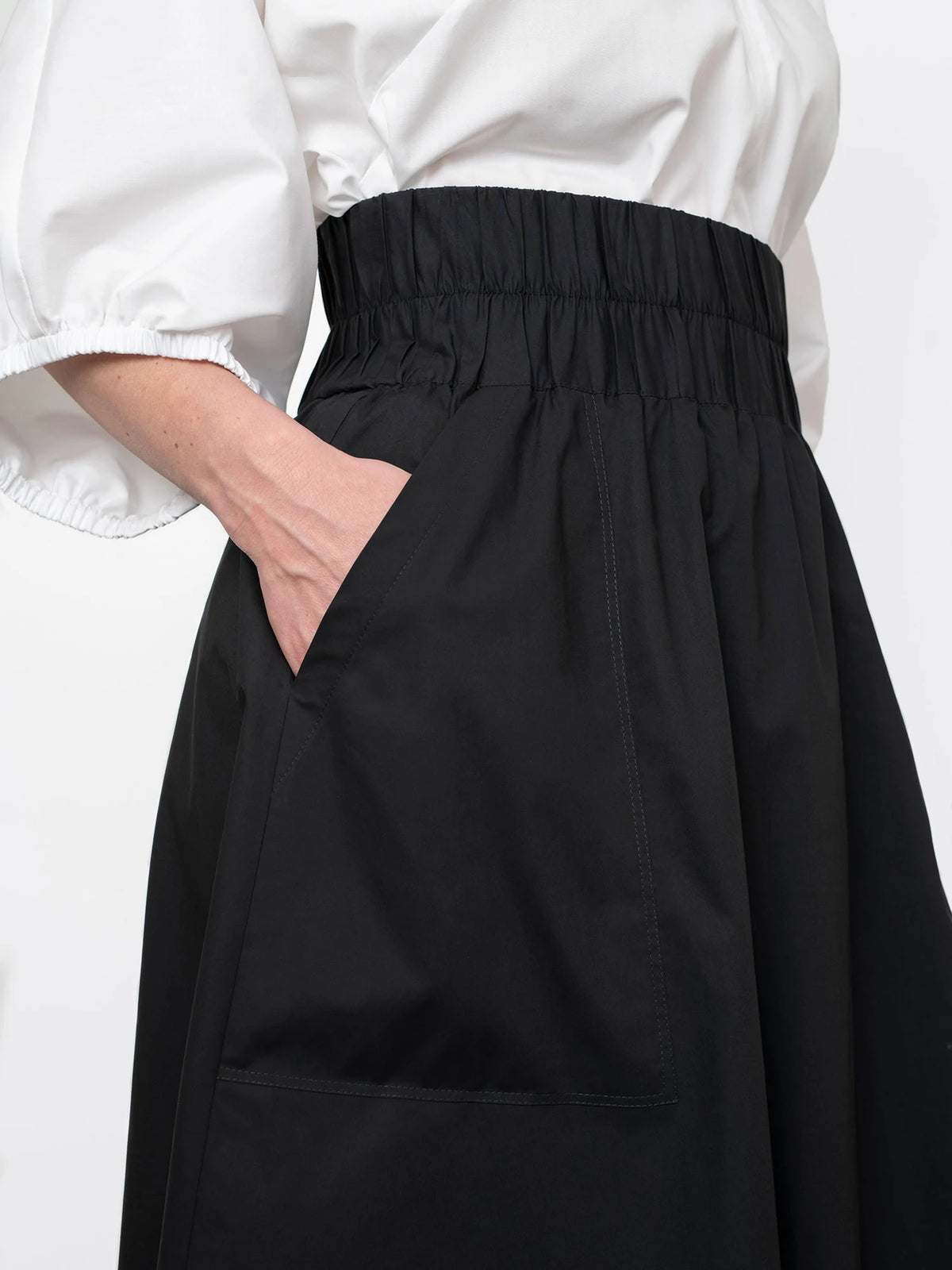 Maxi skirt drawstring waist best sale