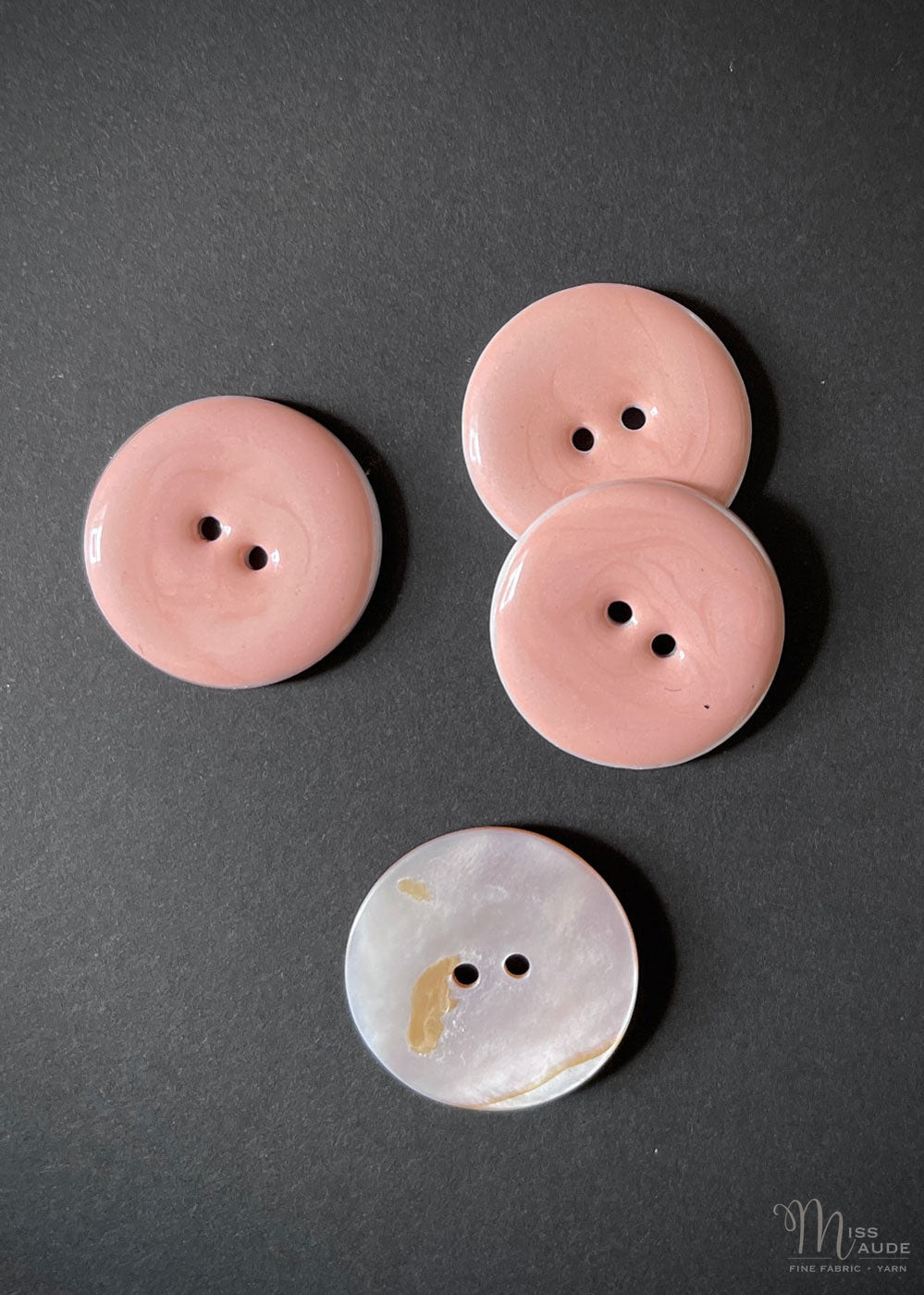 Mustard Shell Button Enamel Shell Buttons 25mm - various colours – Miss Maude
