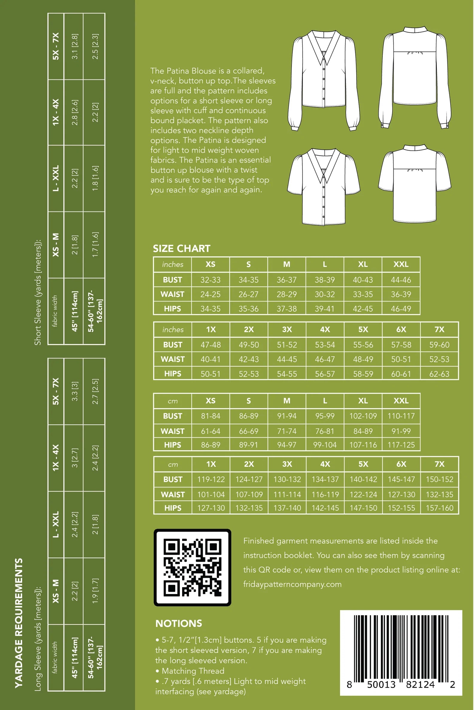 Friday Pattern Company - Patina Blouse