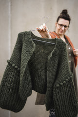 Grey Sheep Bobble Jacket, Ruke Knit. Print Knitting Pattern