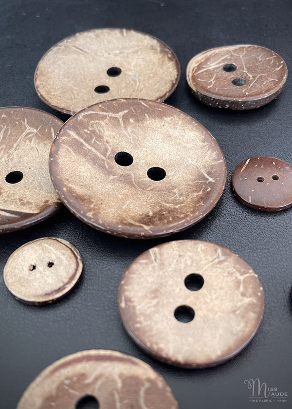 Coconut Shell Buttons, various sizes
