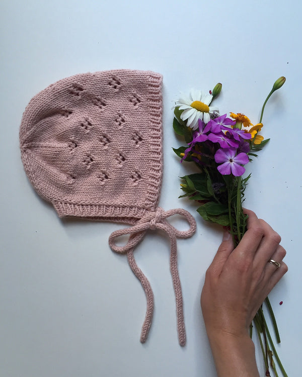 Rigmor's Bonnet, Petite Knit. Knitting Pattern