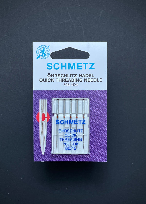 Schmetz Sewing Machine Needles - Quick Threading 80/12.
