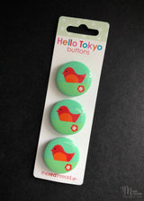 Birdie Hello Tokyo Buttons 32mm