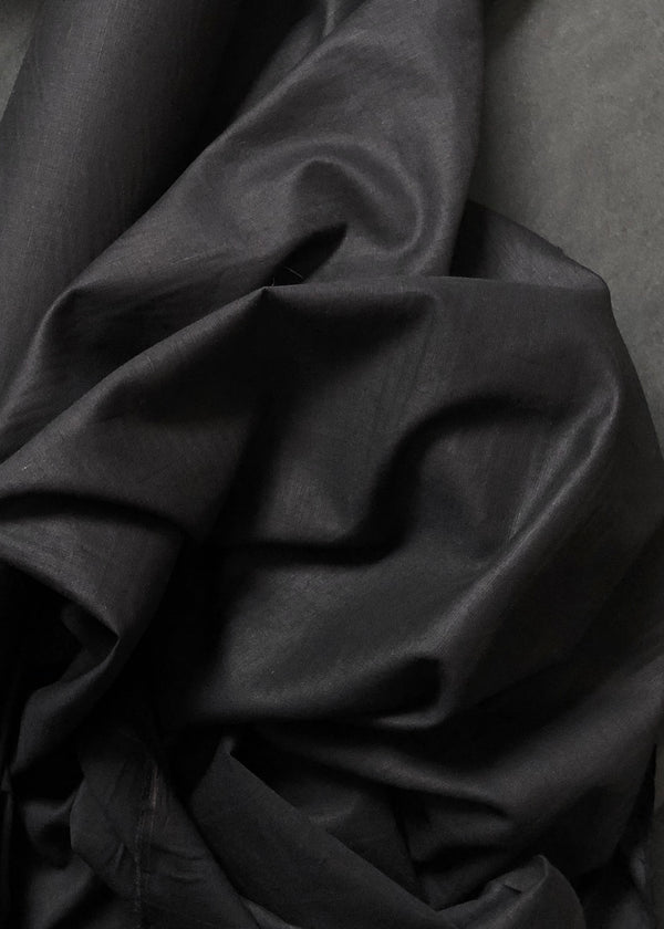 Laundered Linen Cotton - Black