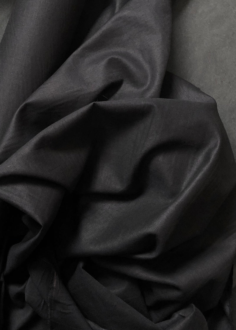 Laundered Linen Cotton - Black