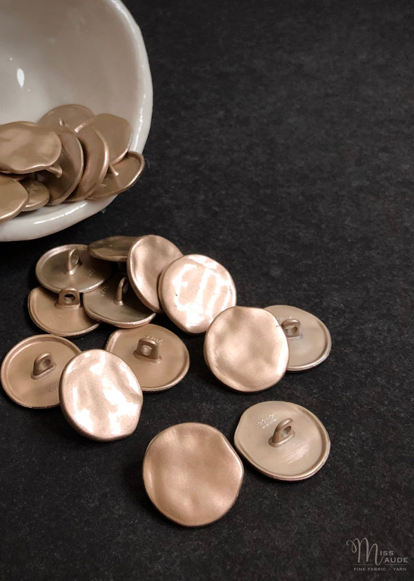 Metal Buttons -  Shank Rose Gold 19mm