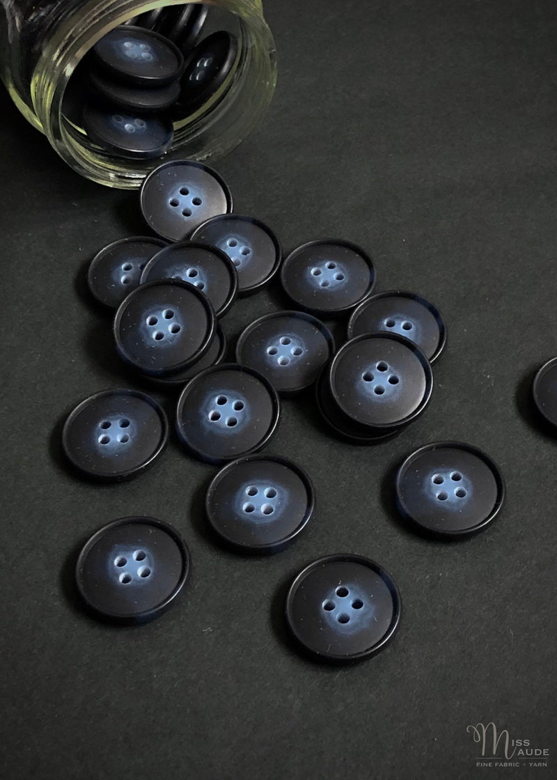 Navy Tonal Buttons Matt 15mm, 20mm