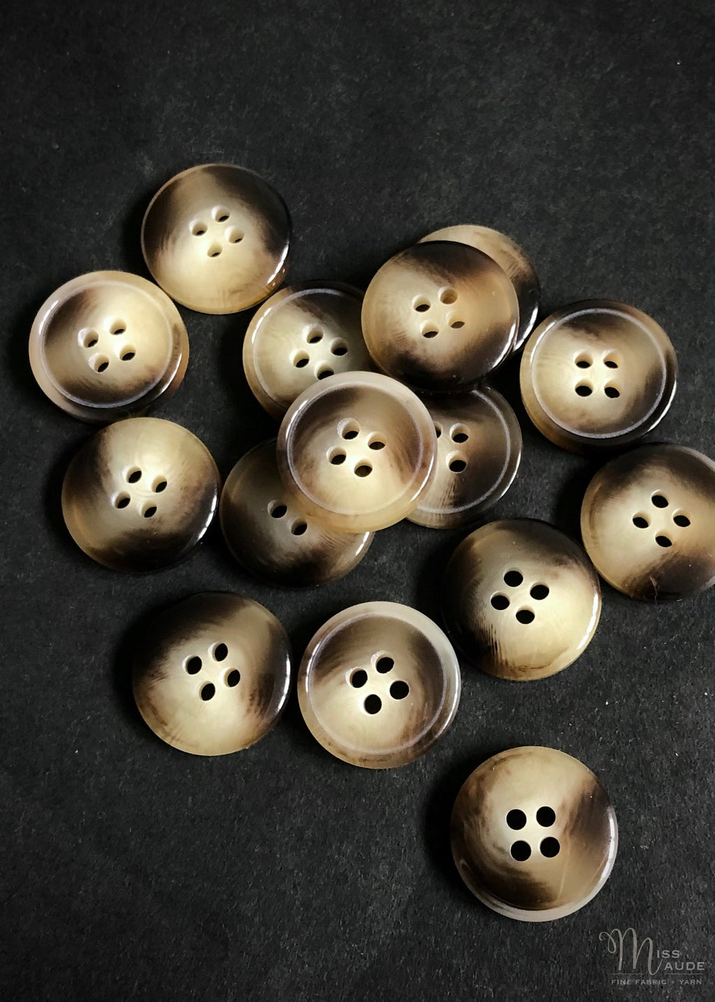 *Tortoise Shell Buttons, 15mm – Miss Maude