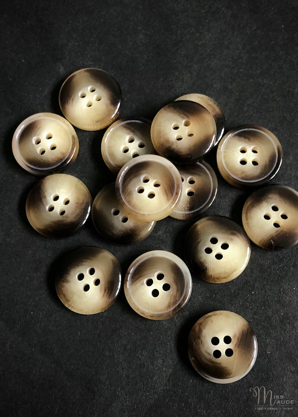 Tortoise Shell Buttons, 15mm
