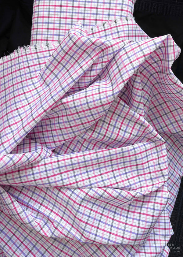 Italian Fine Cotton Shirting - Party Check