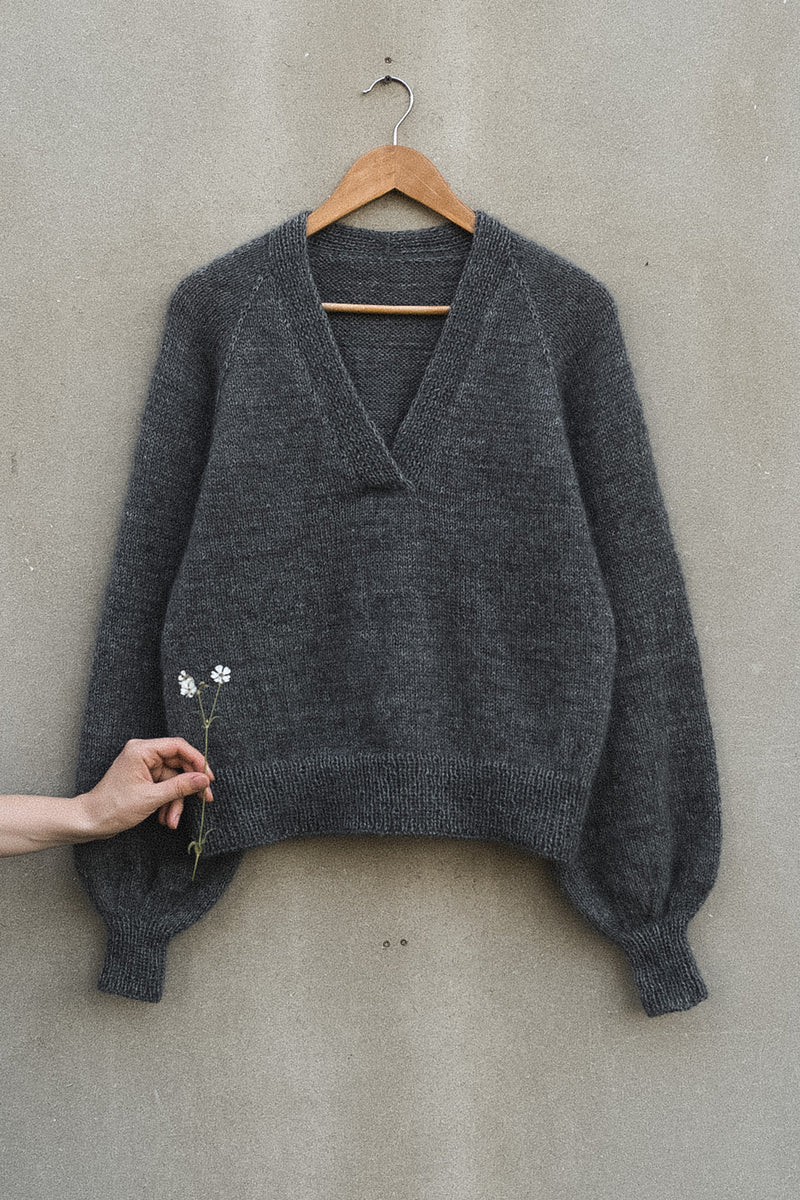 Mohair Weekend Sweater, Ruke Knit. Print Knitting Pattern