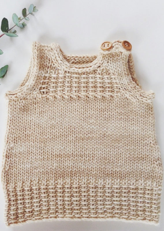 Little Vest & Dress, Frogginette. Print Knitting Pattern