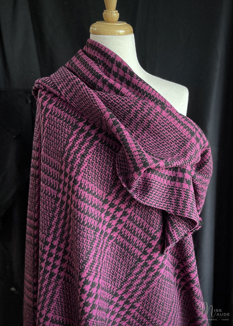 Magnolia Houndstooth Check Wool Coating