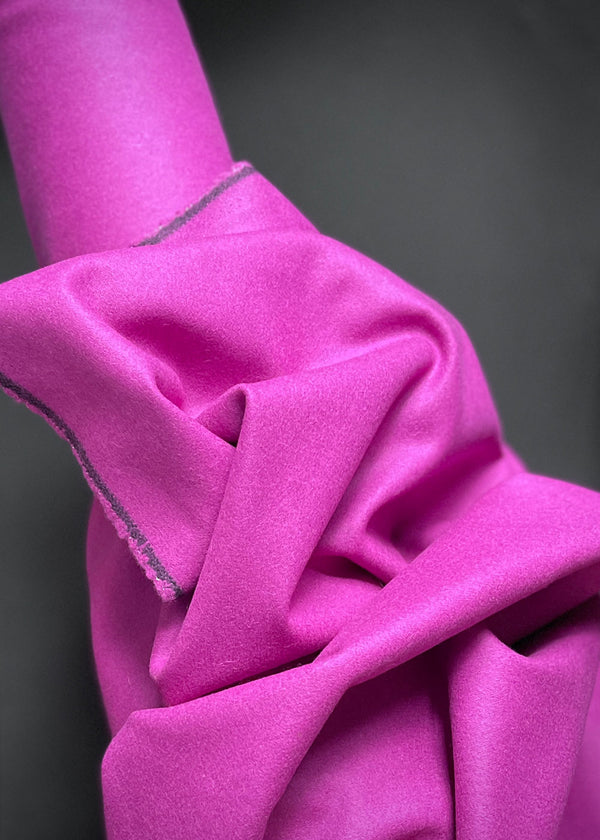 Brushed Wool Coating. Magnolia Pink