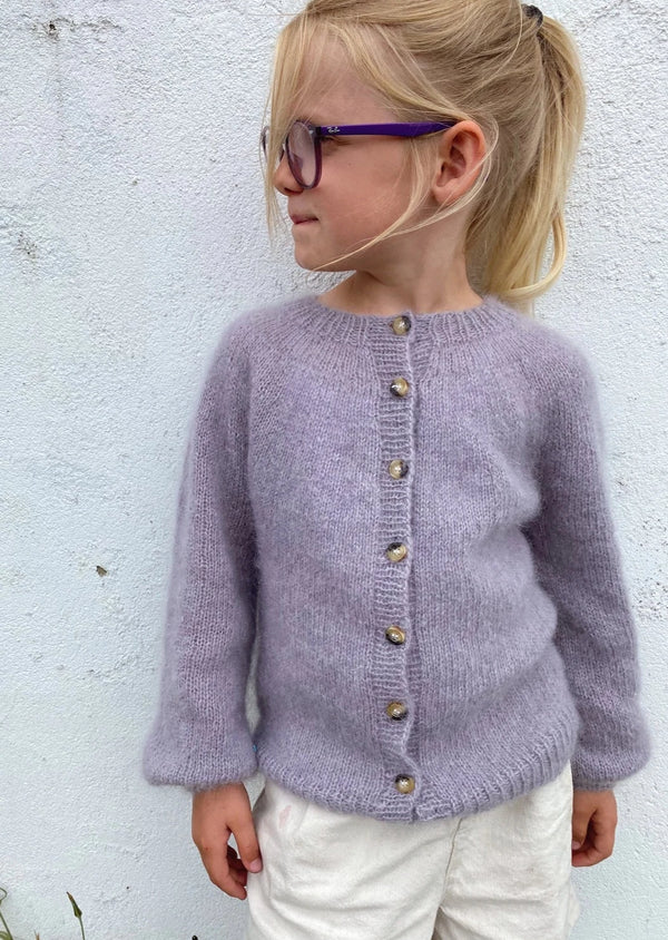 Novice Cardigan - Mohair Junior Petite Knit. Knitting Pattern