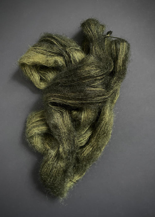 Prosper Yarn. Mint Mohair Silk Lace, Ent Green