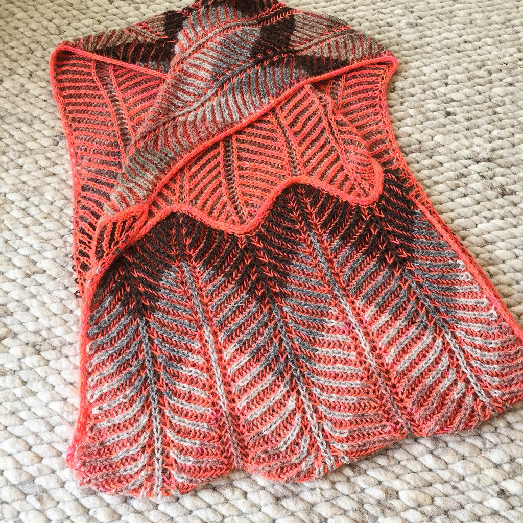 Briochevron Cowl &amp; Scarf, by Westknits. Print Knitting Pattern