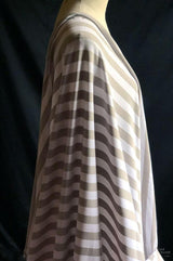 Torpedo Stripe Jersey Knit - Silver and White