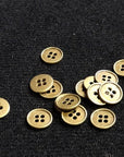 Metal Buttons - Antique Bronze Four Hole 13mm    Set of 10