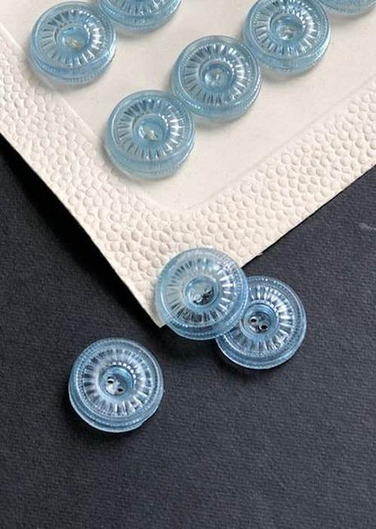 Vintage Buttons, Pale Blue. 15mm