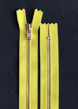 23cm.  YKK Metal, Closed End Zip - Dandelion Yellow