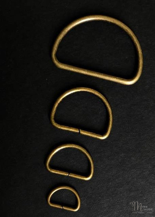 Antique Brass D Ring - 1.5 inch / 38mm