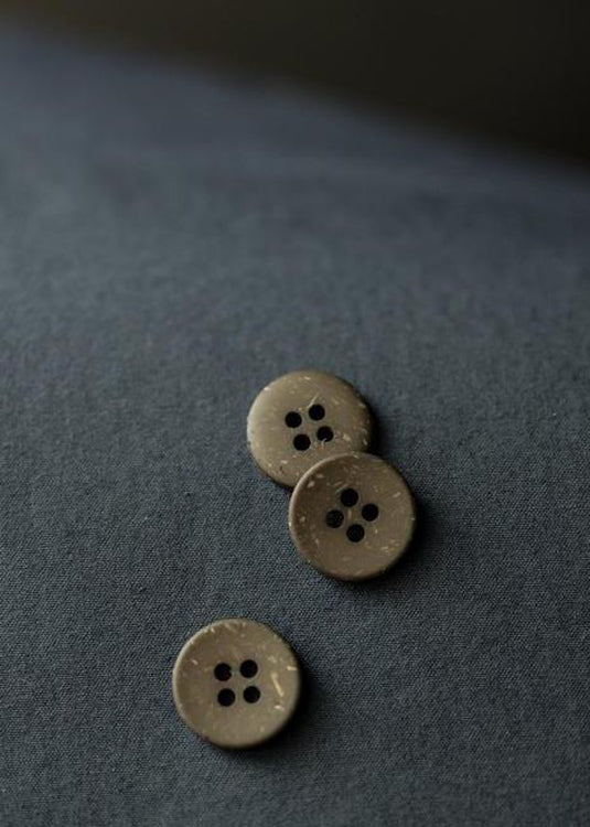 Olive Speckles Button 18mm