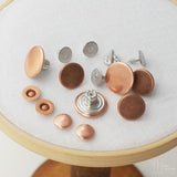 Jeans Buttons - pack of 5. Copper. 17mm