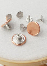 Jeans Buttons - pack of 5. Copper. 17mm