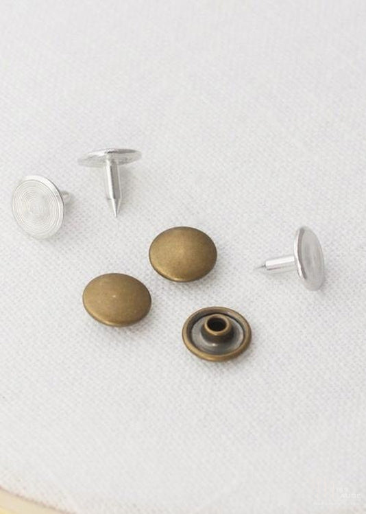 Jeans Rivets - pack of 10. Antique Bronze.  Capped 9mm