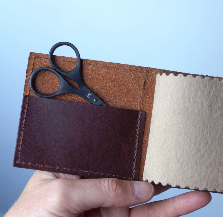 Leather Needle Wallet + Finest Needles and Baby Bow Scissors